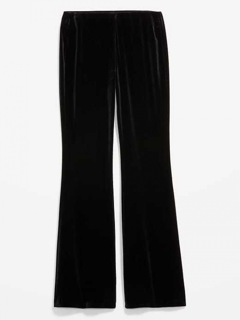 Old Navy High-Waisted Velvet Flare Pants Blackjack | QHC923671