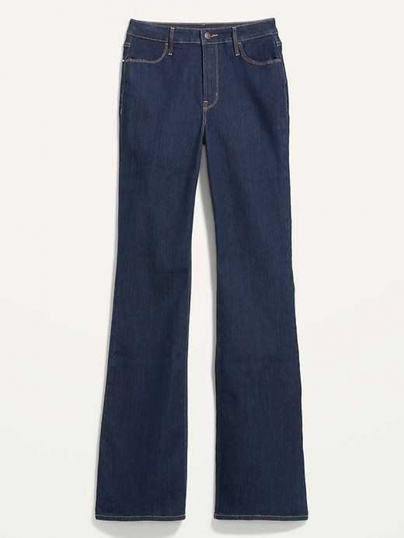 Old Navy High-Waisted Wow Flare Jeans Dark Wash | AQH376405