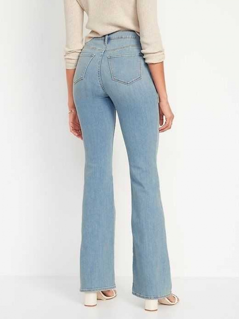 Old Navy High-Waisted Wow Flare Jeans Light Wash | DMT890712