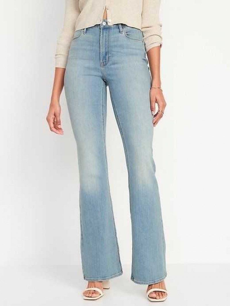 Old Navy High-Waisted Wow Flare Jeans Light Wash | DMT890712