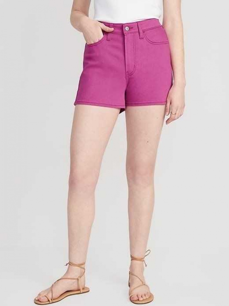 Old Navy High-Waisted Wow Jean Shorts Dragonfruit | VUJ281435