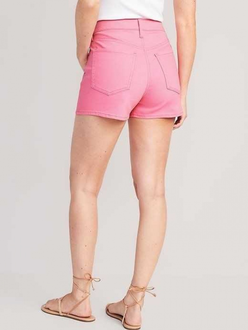 Old Navy High-Waisted Wow Jean Shorts Sparkle Berry | GFP305249