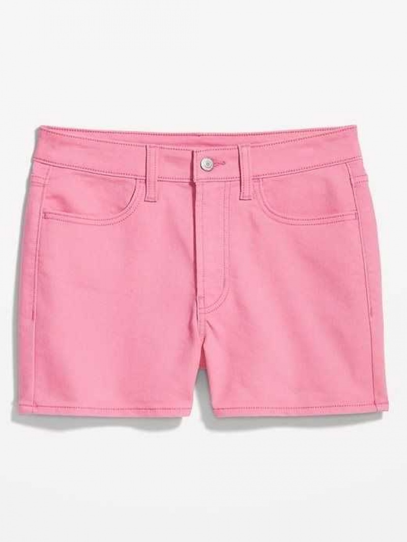 Old Navy High-Waisted Wow Jean Shorts Sparkle Berry | GFP305249