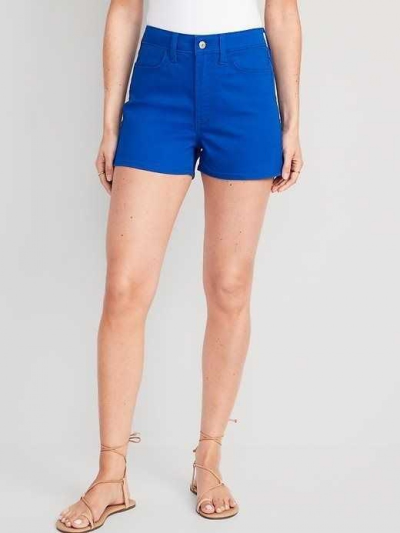 Old Navy High-Waisted Wow Jean Shorts Tanzanite | EXV950724