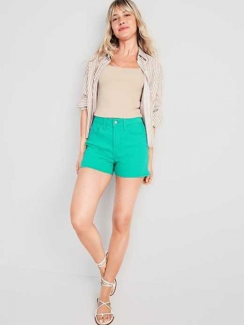 Old Navy High-Waisted Wow Jean Shorts Turquoise | SCO537681