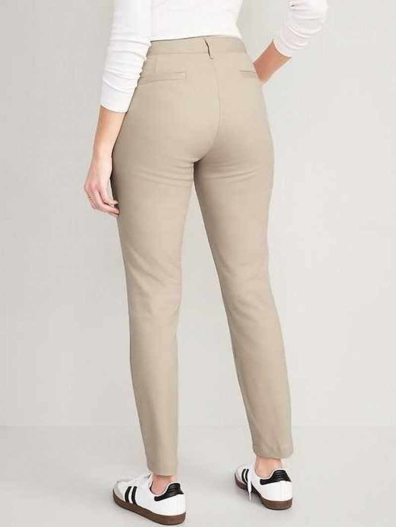 Old Navy High-Waisted Wow Skinny Pants Rolled Oats | LXW196035