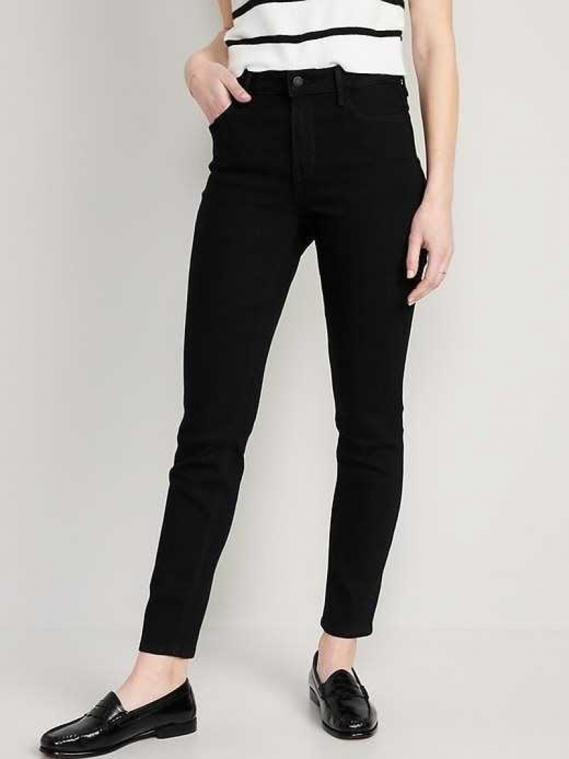 Old Navy High-Waisted Wow Straight Jeans Black | OWY938075