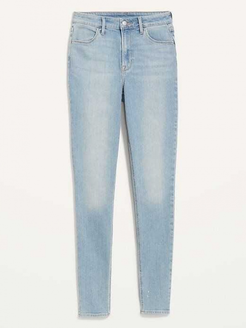 Old Navy High-Waisted Wow Super-Skinny Ankle Jeans Light Wash | SMH051874