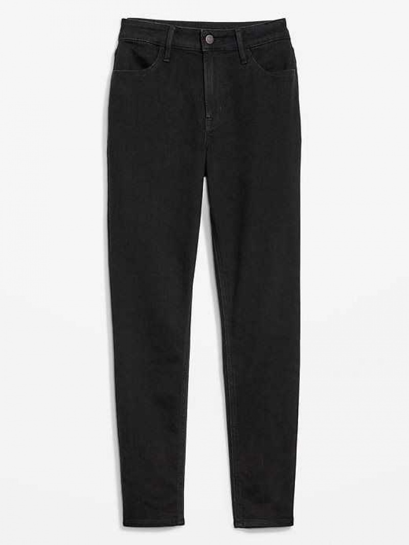 Old Navy High-Waisted Wow Super-Skinny Black-Wash Ankle Jeans Black | AWD359870