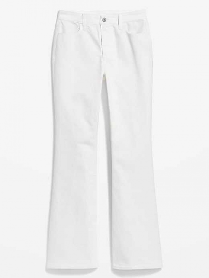 Old Navy High-Waisted Wow White Flare Jeans White | BXQ368521