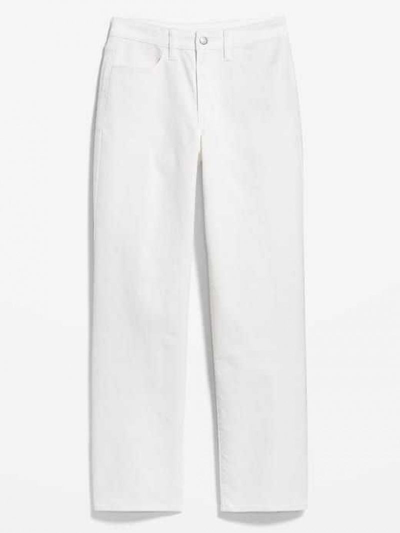 Old Navy High-Waisted Wow White Loose Jeans White | MCA238549