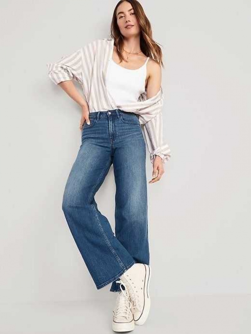 Old Navy High-Waisted Wow Wide-Leg Jeans Campeche | SHR648329