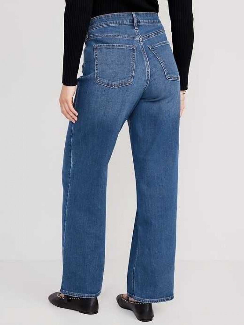 Old Navy High-Waisted Wow Wide-Leg Jeans New Moon | BKQ017549