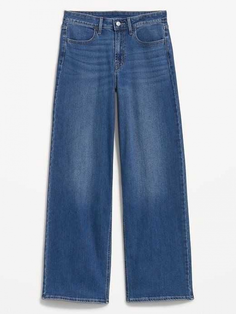 Old Navy High-Waisted Wow Wide-Leg Jeans New Moon | BKQ017549