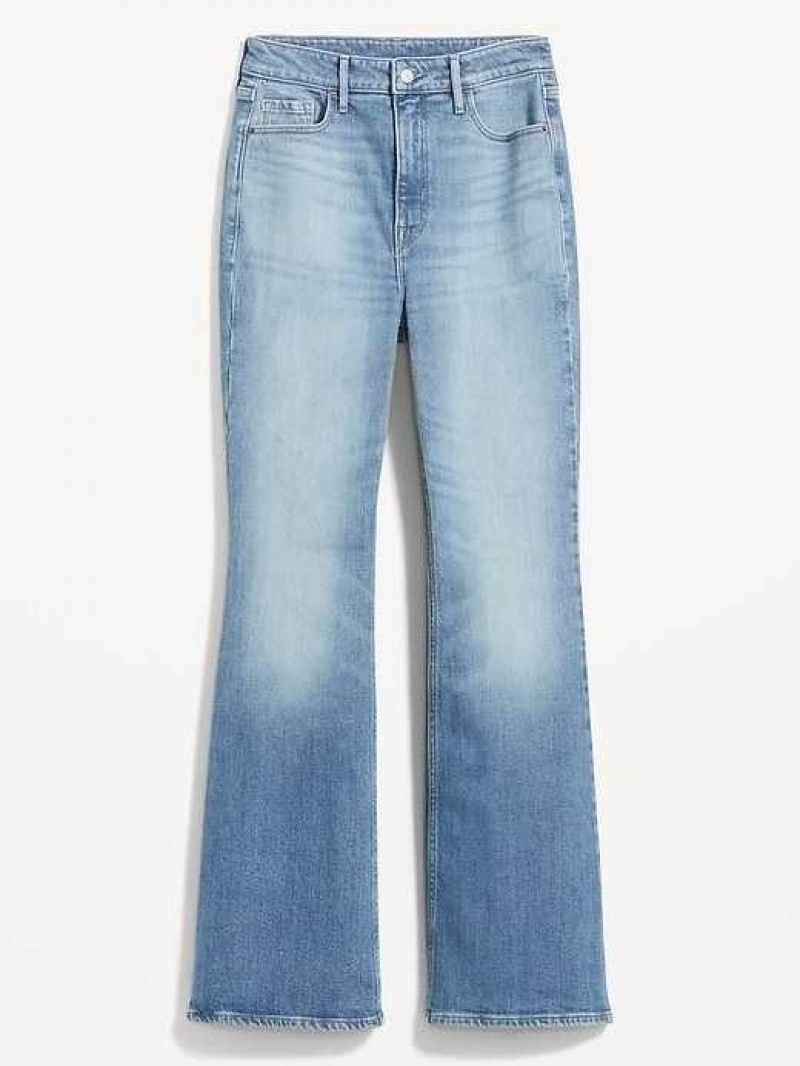 Old Navy Higher High-Waisted Flare Jeans Light Wash | IEU635289