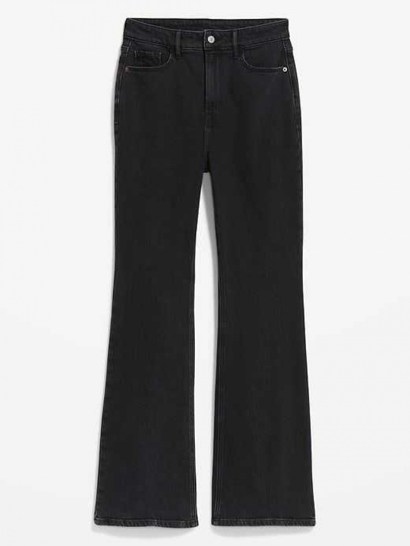 Old Navy Higher High-Waisted Flare Jeans Black | BYR786425