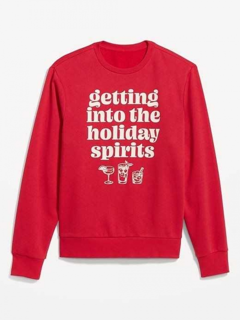 Old Navy Holiday Graphic Fleece Sweatshirt Getting Into The Holiday Spirits | OZC930842