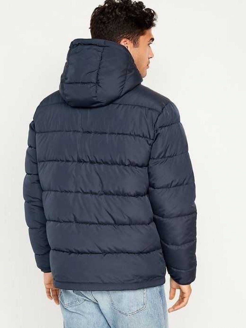 Old Navy Hooded Quilted Puffer Jacket Black | PND875321