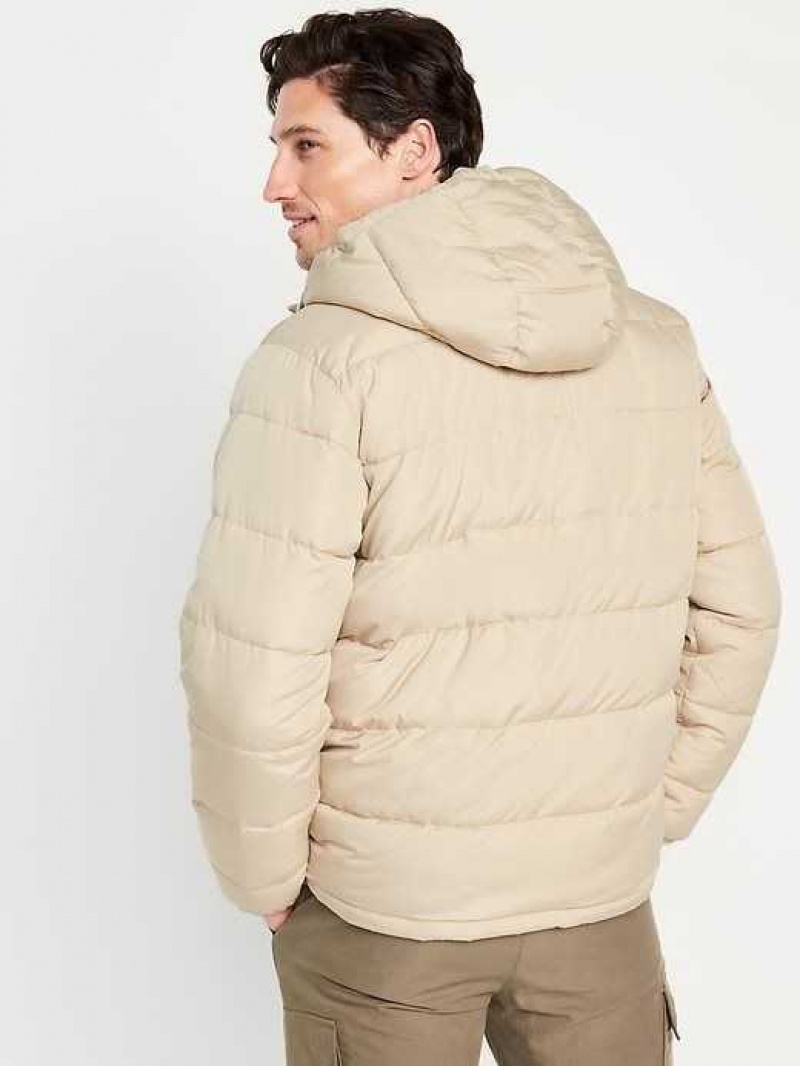 Old Navy Hooded Quilted Puffer Jacket Grey | WBM619358