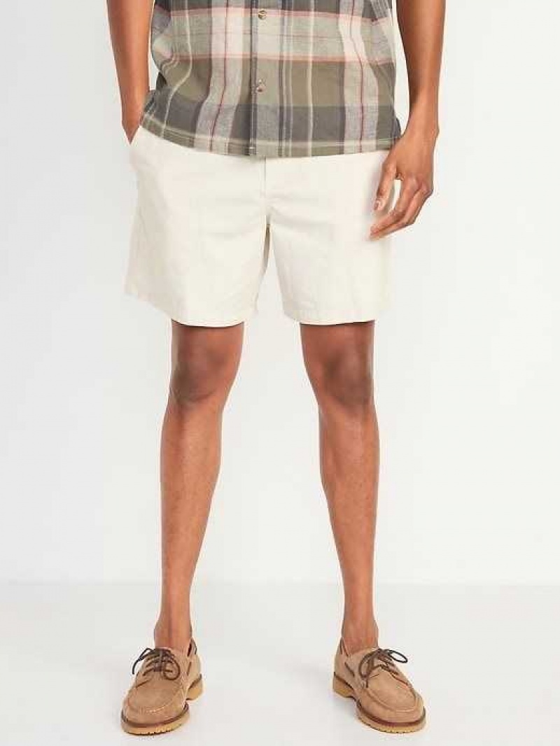 Old Navy Hybrid Tech Chino Shorts Beige | BEM158792