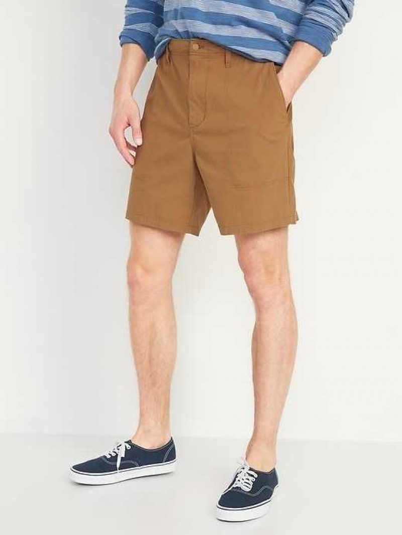 Old Navy Hybrid Tech Chino Shorts Knock On Wood | QEF560137