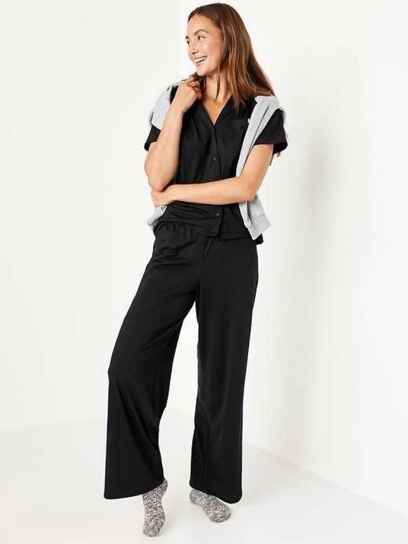 Old Navy Jersey Pajama Set Black | HRC293804