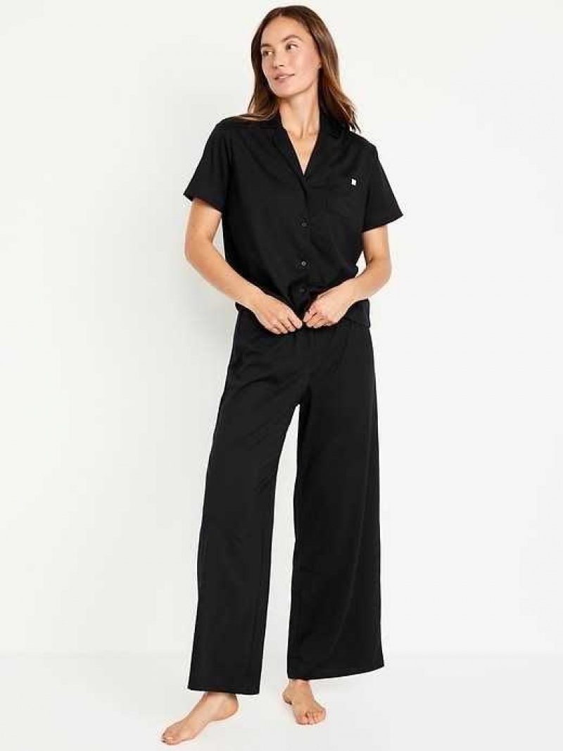 Old Navy Jersey Pajama Set Black | HRC293804