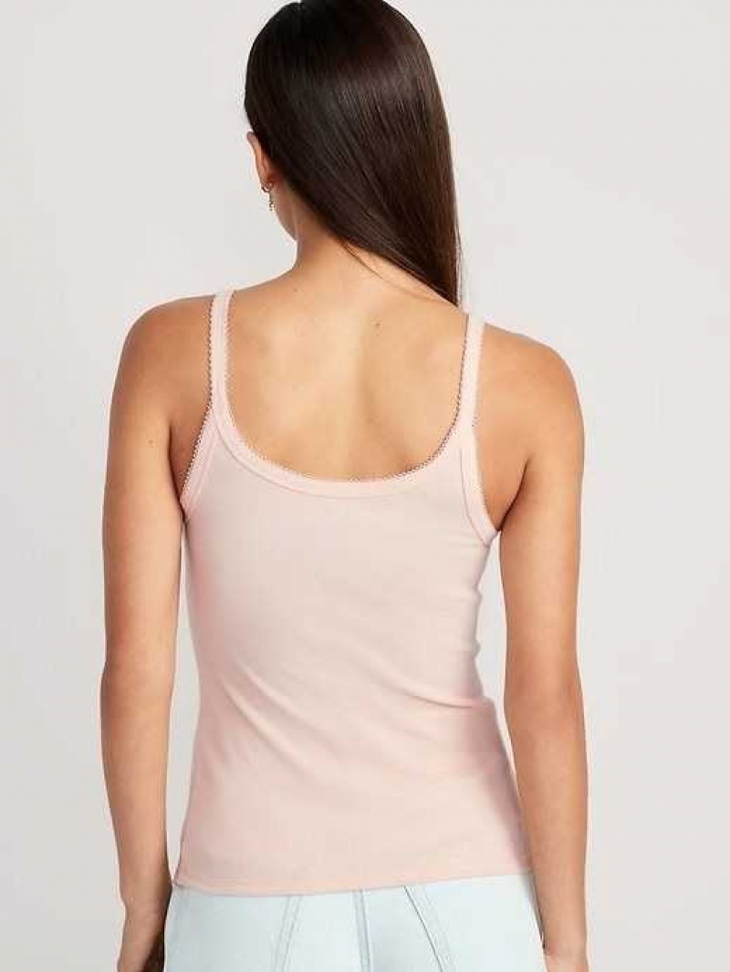 Old Navy Lace-Trim Tank Top Conch Shell | PZO981034