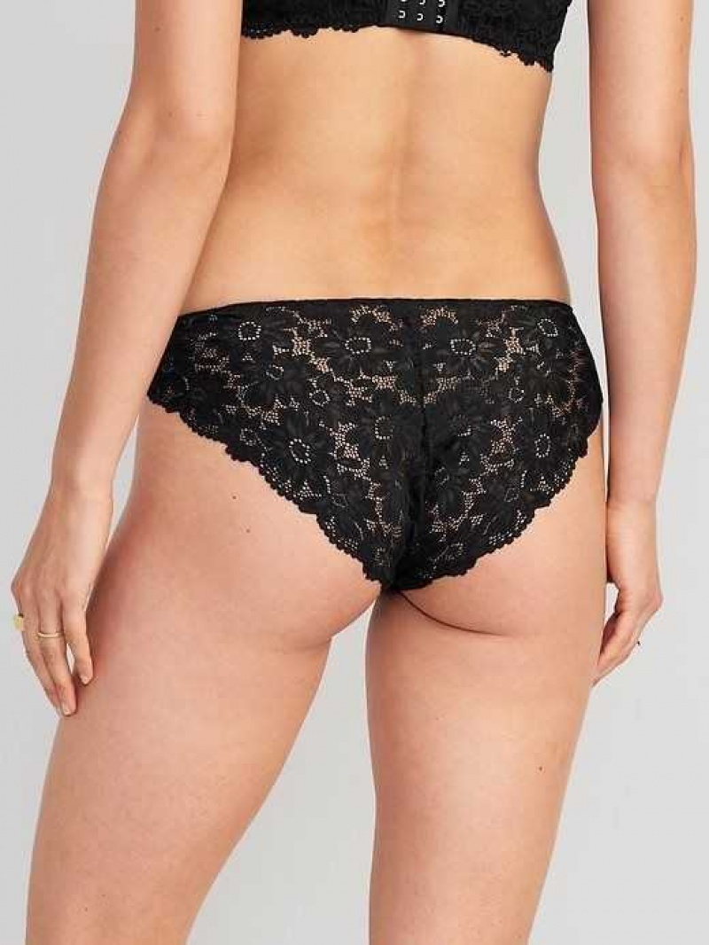 Old Navy Lace Bikini Underwear Black | IXP601537