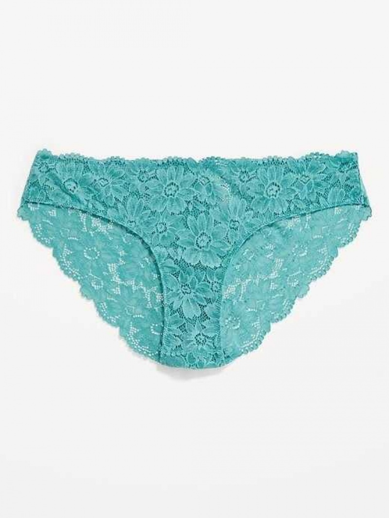 Old Navy Lace Bikini Underwear Green | JAI798143