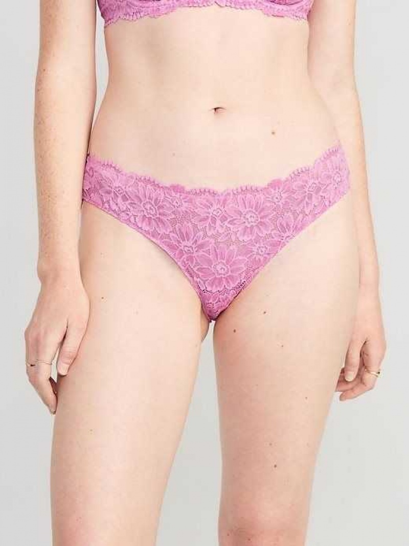 Old Navy Lace Bikini Underwear Purple | EFG470968