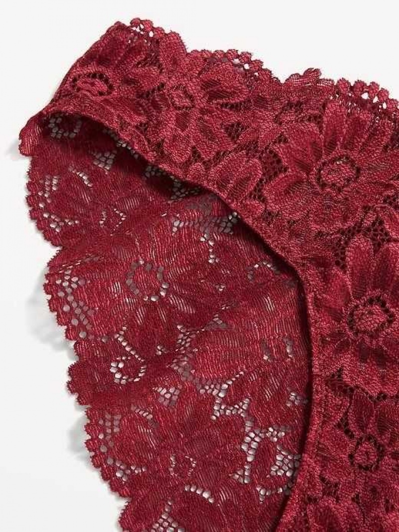 Old Navy Lace Bikini Underwear Red Burgundy | SCR631420