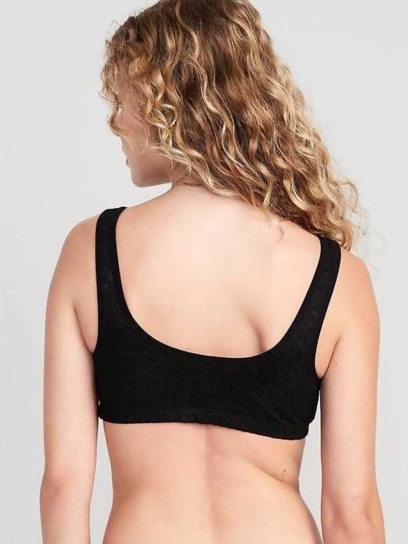 Old Navy Lace Bralette Top Black | GKW270918