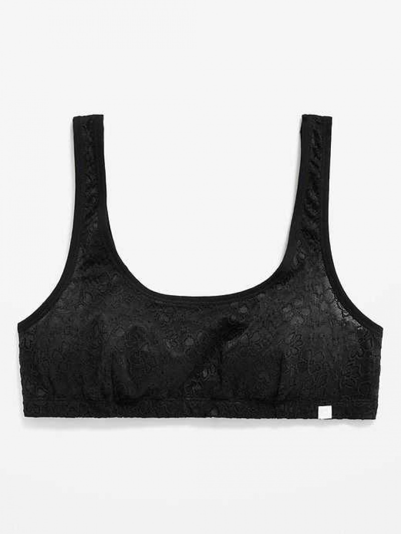 Old Navy Lace Bralette Top Black | GKW270918