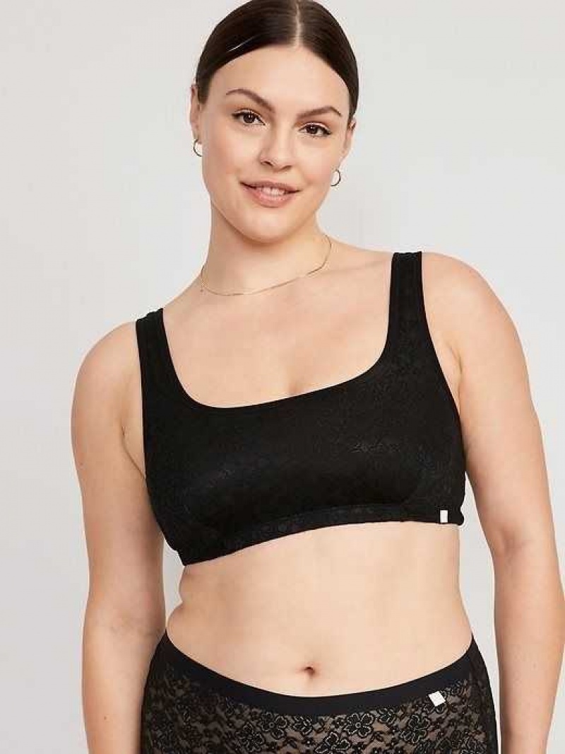 Old Navy Lace Bralette Top Black | GKW270918