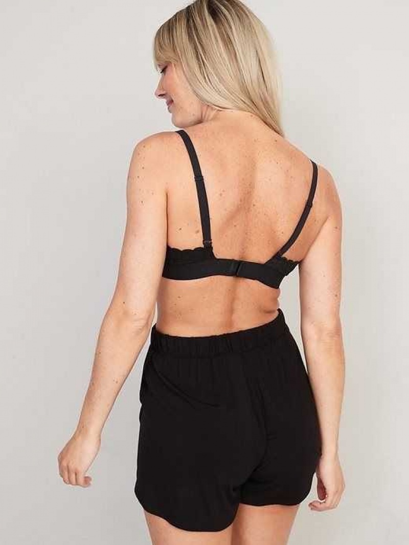 Old Navy Lace Bralette Top Black | VZE280713