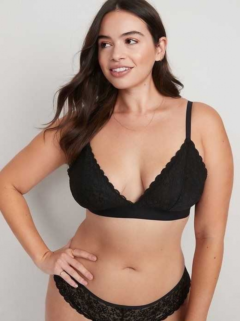 Old Navy Lace Bralette Top Black | VZE280713