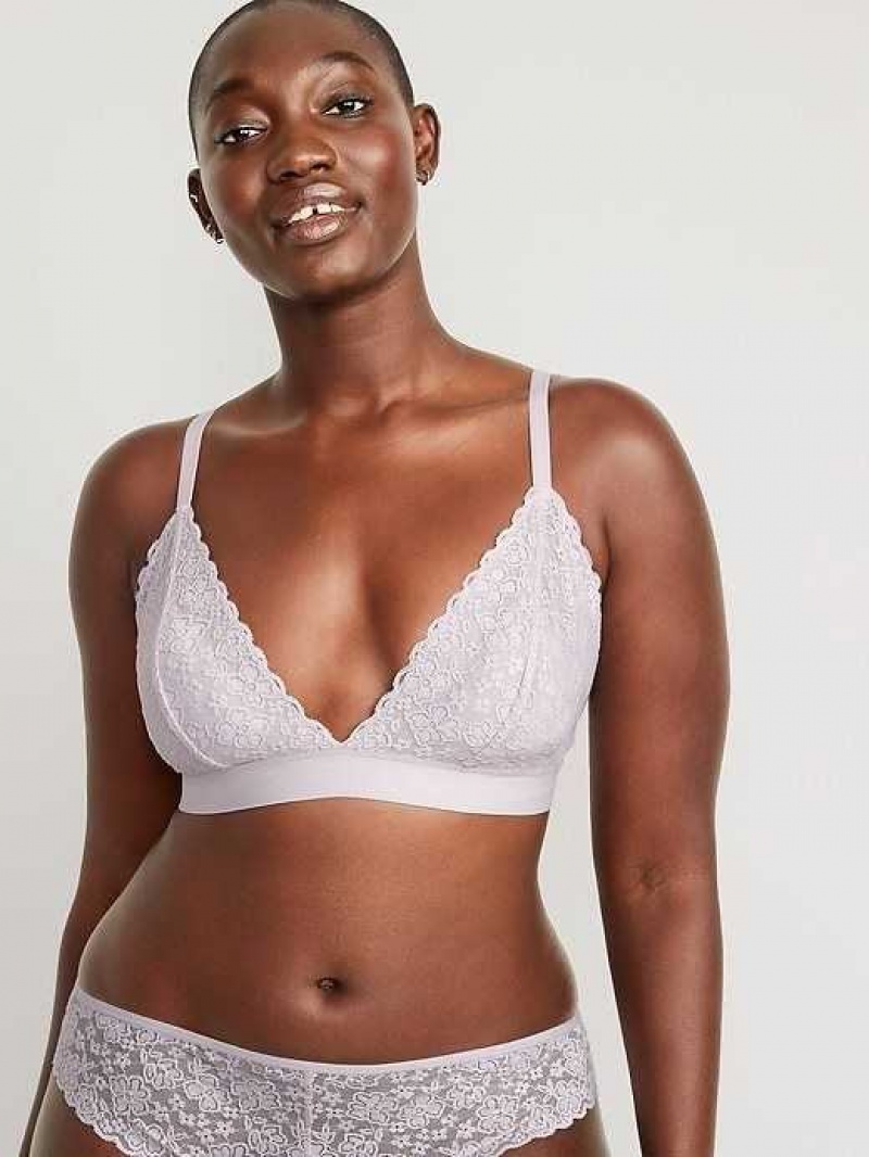 Old Navy Lace Bralette Top Grey | IFT691508