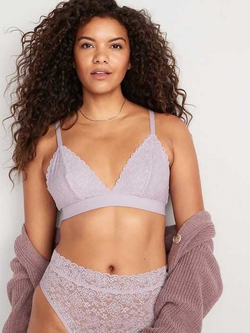 Old Navy Lace Bralette Top Grey | IFT691508