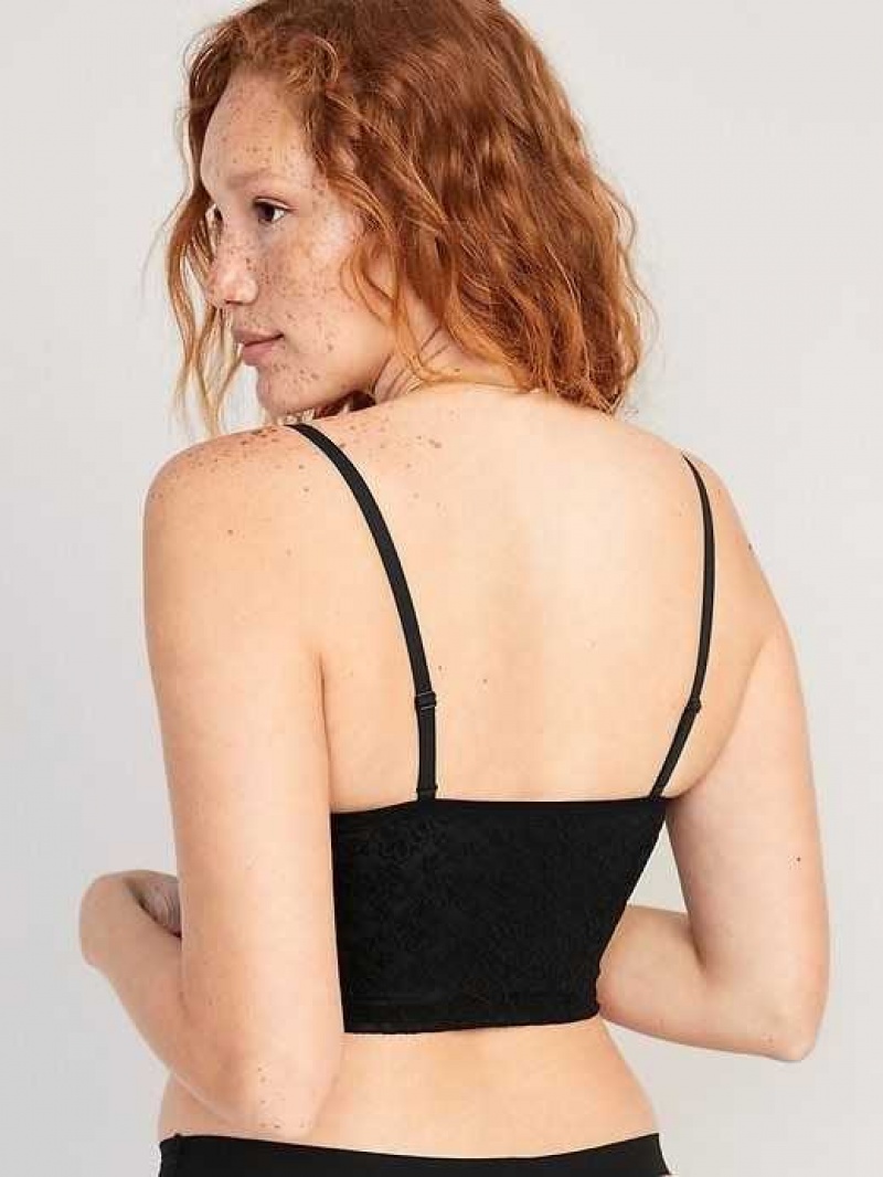 Old Navy Lace Brami Tank Top Black | BYT549702