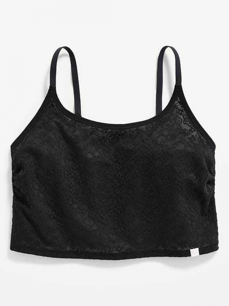 Old Navy Lace Brami Tank Top Black | BYT549702