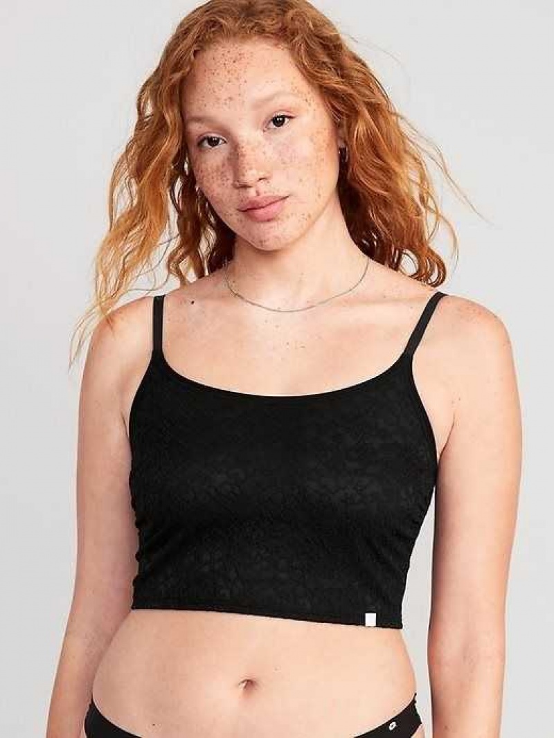 Old Navy Lace Brami Tank Top Black | BYT549702