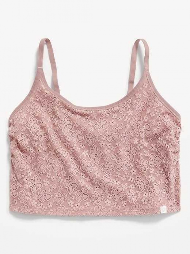 Old Navy Lace Brami Tank Top Pink Light Blue | OUD014367