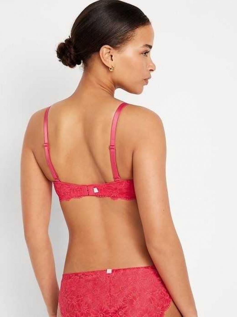 Old Navy Lace Underwire Balconette Bra Light Pink | OKY681974