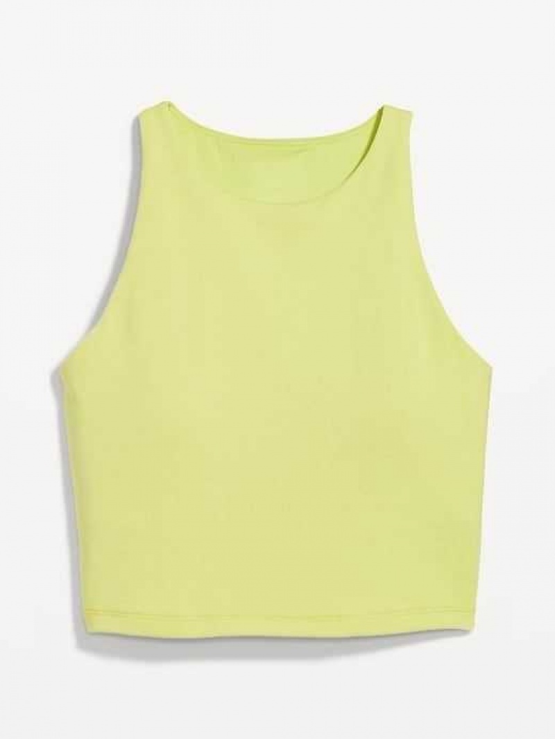 Old Navy Light Support PowerChill Longline Sports Bra Citrine | RGA168437