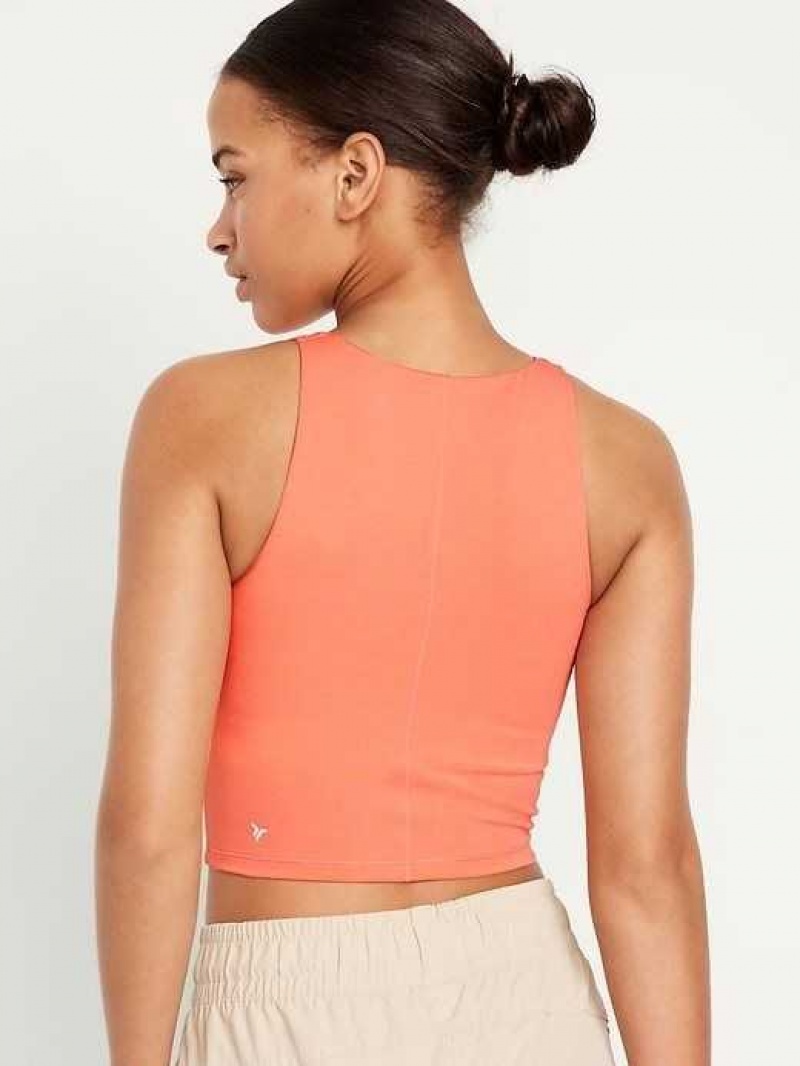 Old Navy Light Support PowerChill Longline Sports Bra Nectar | PWI913845