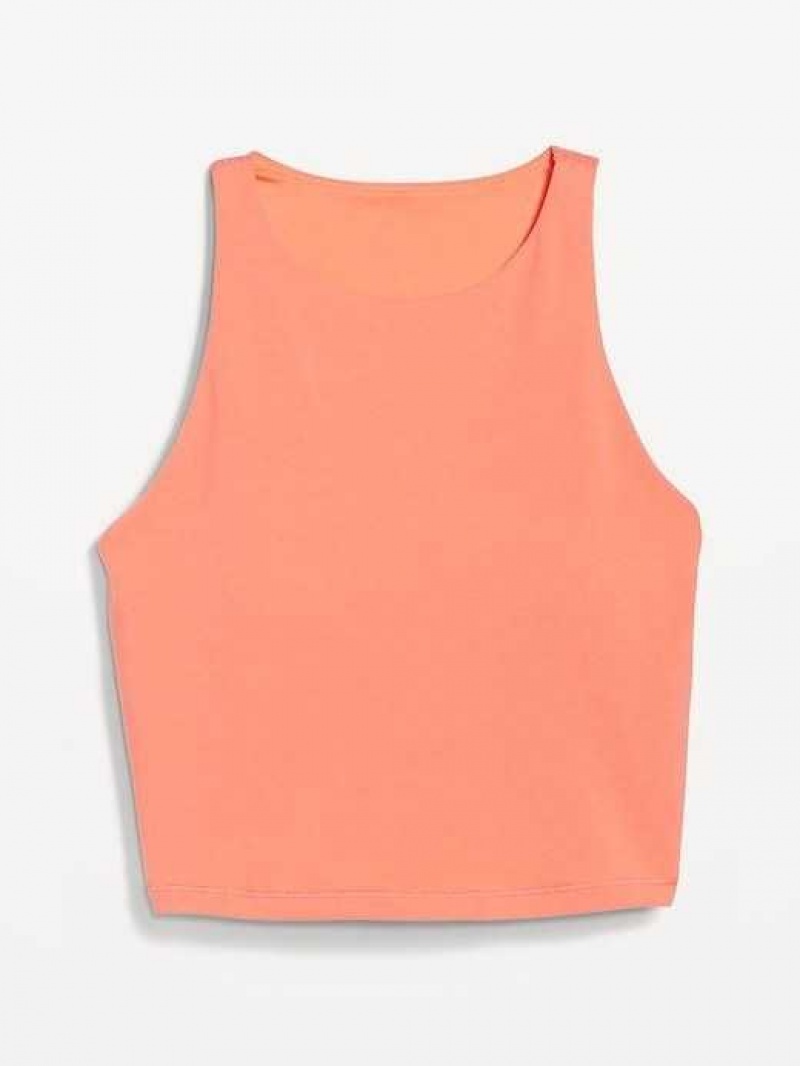 Old Navy Light Support PowerChill Longline Sports Bra Nectar | PWI913845