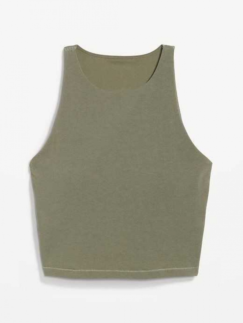 Old Navy Light Support PowerChill Longline Sports Bra Grey | MOQ631907