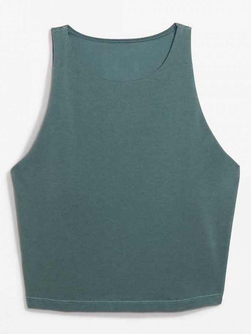 Old Navy Light Support PowerChill Longline Sports Bra Grey | BUM539082