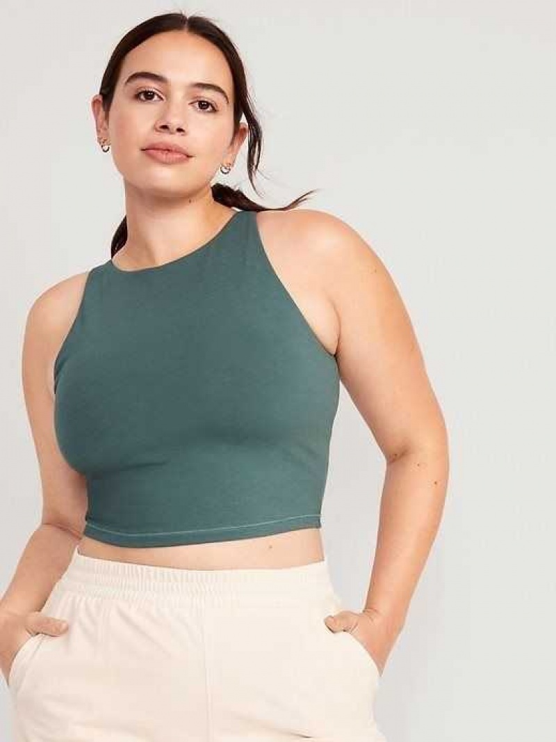 Old Navy Light Support PowerChill Longline Sports Bra Grey | BUM539082